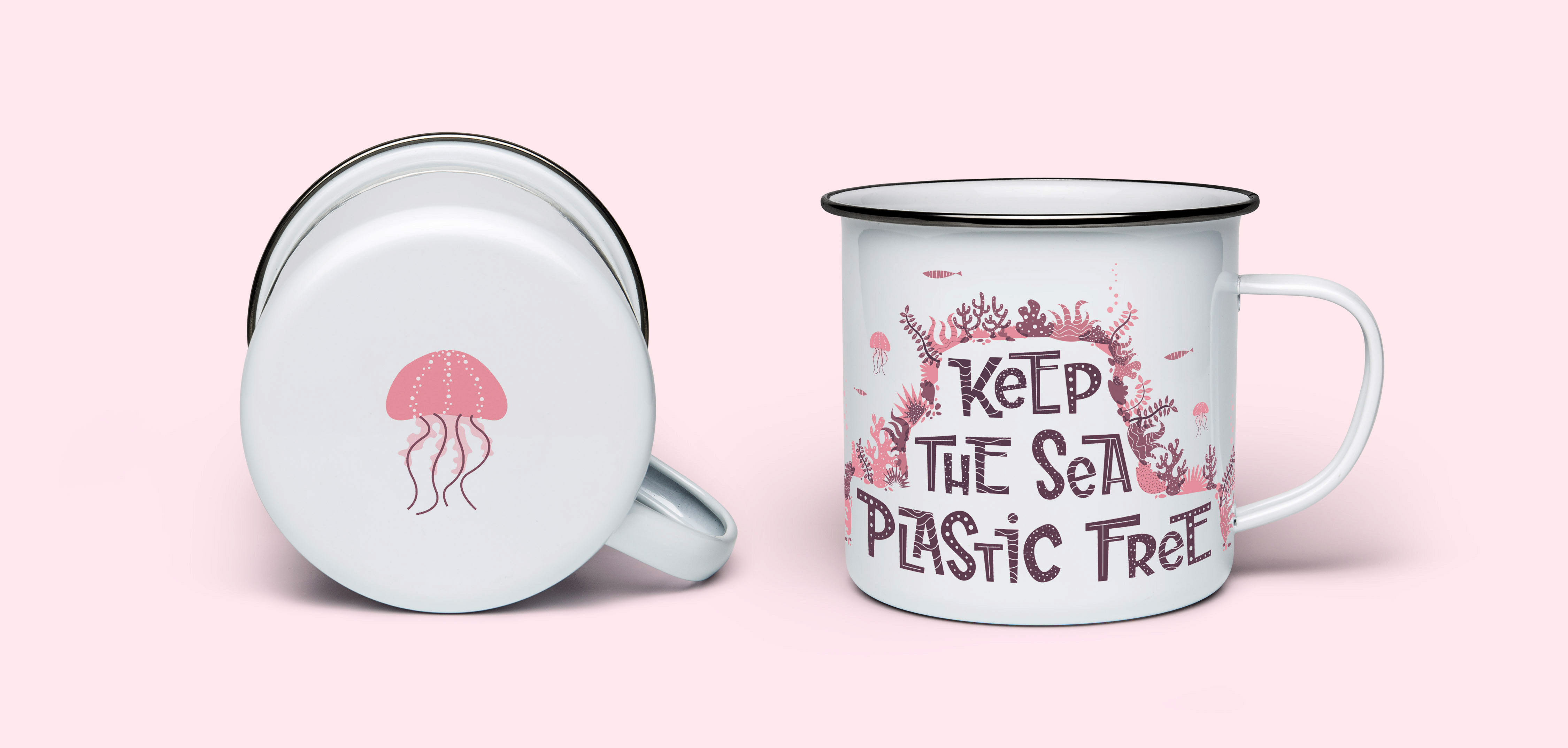 keep the sea plastic free, mug, ocean, eco-friendly, marine-life