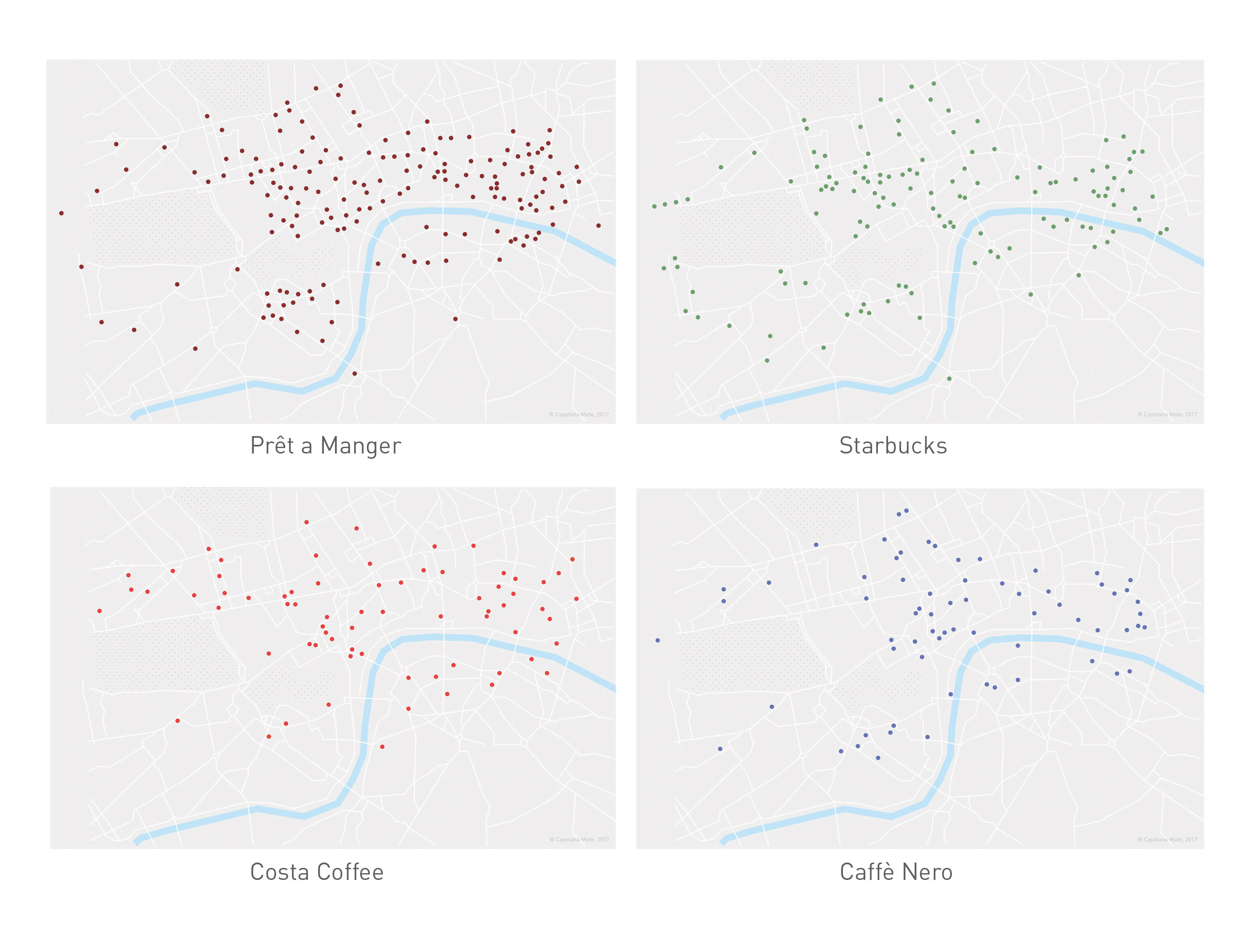 london coffee data sivualization comparison pret a manger